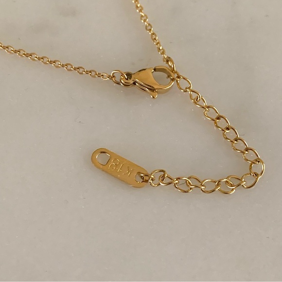 Dainty Cubic zirconia Necklace, Cz Solitaire Necklace, CZ Solitaire Pendant - Picture 5 of 5